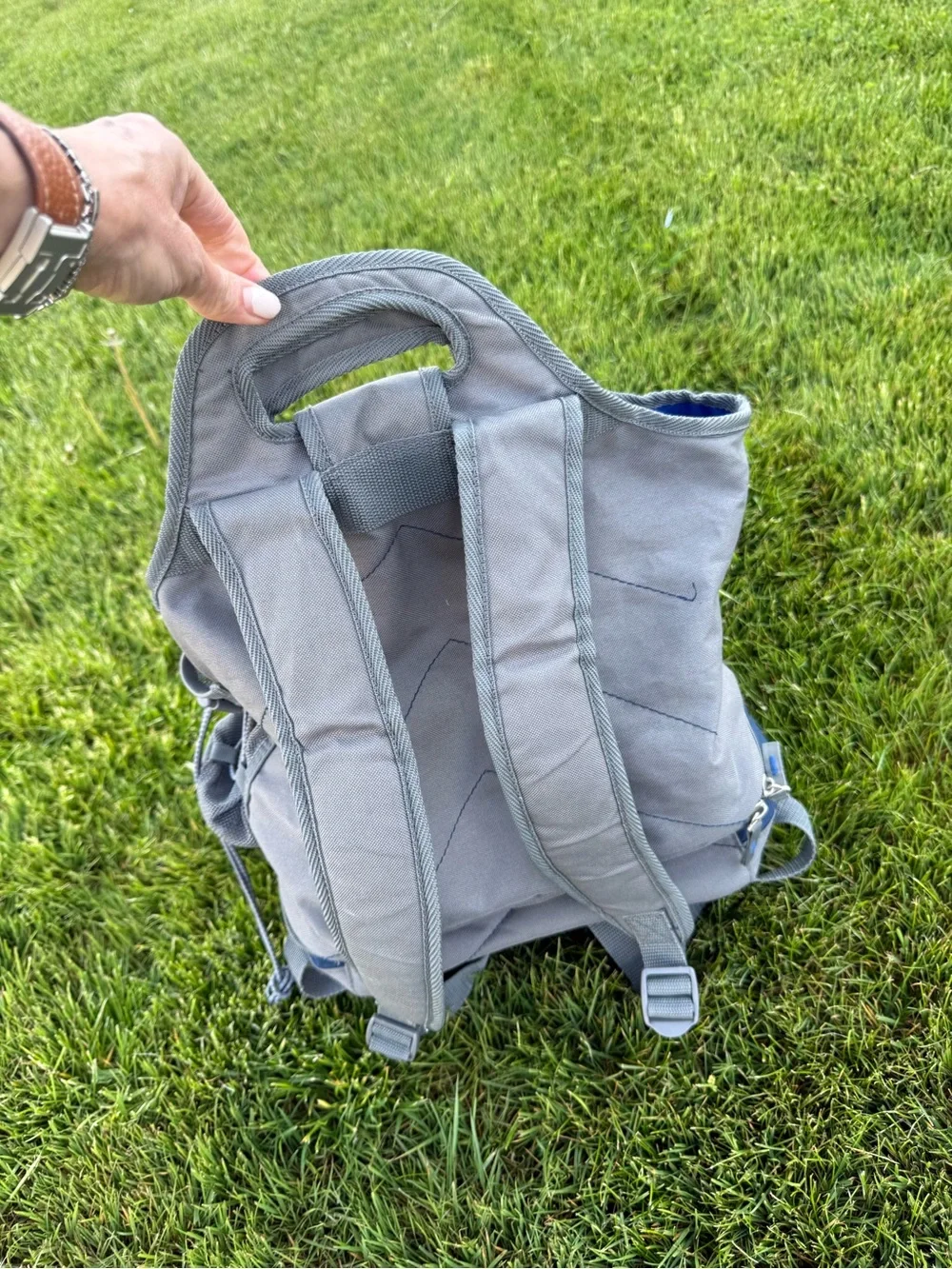Blue and Gray Men’s Backpack Tote - Unbranded